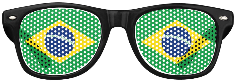 Brazil Flag Glasses